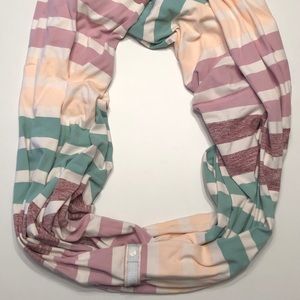 Causal patterned scarf.
